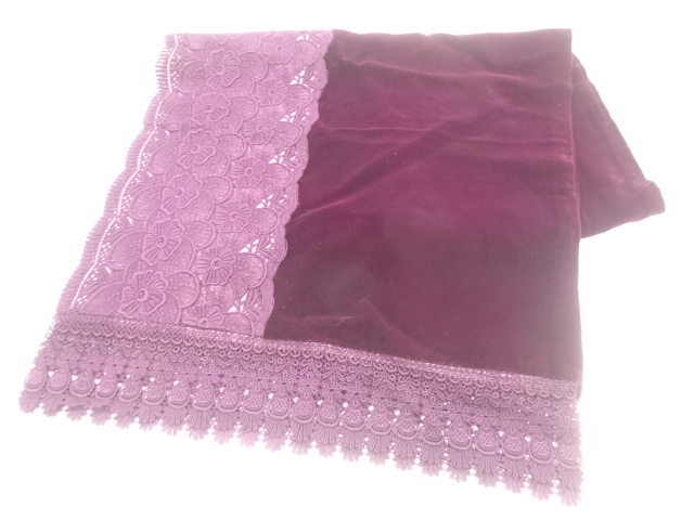 ビロードレース花模様ショール